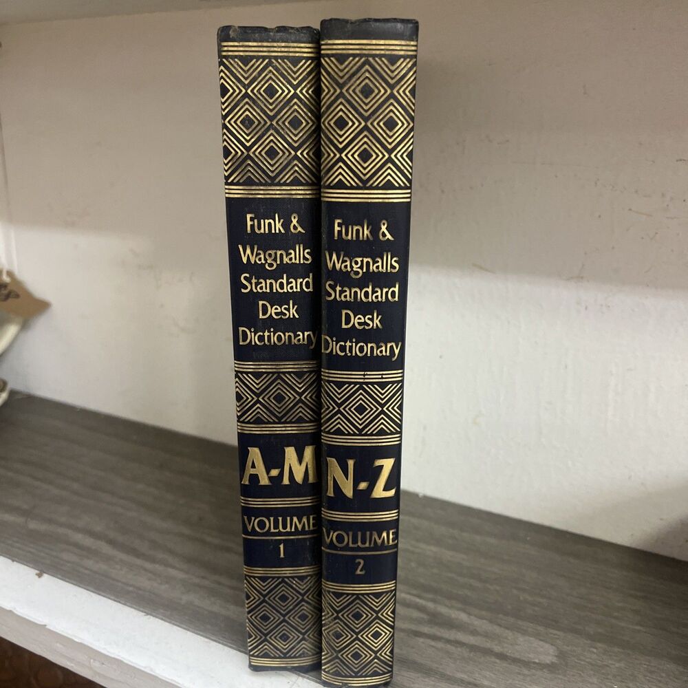 Funk & Wagnalls Standard Desk Dictionary Vol 1 and 2, Hardcover Book Set